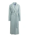 Diana Gallesi Woman Coat Sage Green Size 16 Virgin Wool, Polyamide