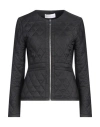 Diana Gallesi Woman Jacket Black Size 12 Polyamide, Polyester, Elastane