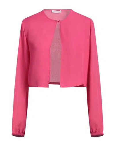 Diana Gallesi Woman Jacket Fuchsia Size 6 Polyester In Pink