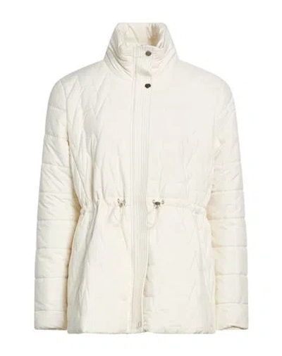 Diana Gallesi Woman Jacket Off White Size 12 Polyester In Neutral