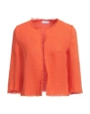 Diana Gallesi Woman Jacket Orange Size 8 Cotton In Orange