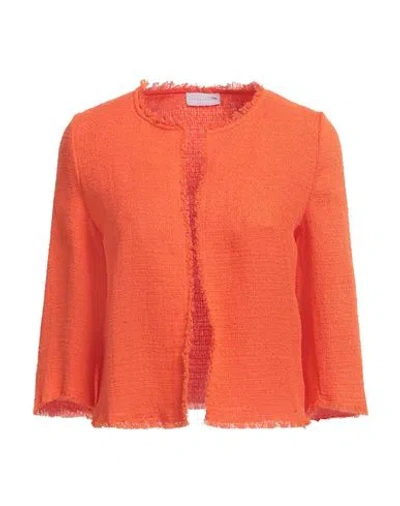Diana Gallesi Woman Jacket Orange Size 8 Cotton
