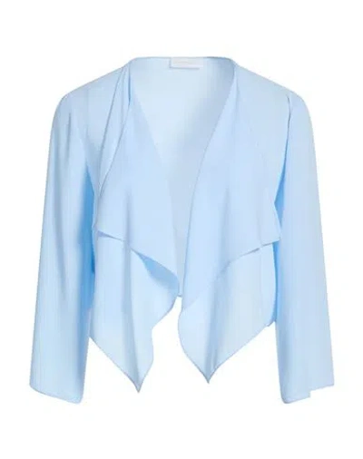 Diana Gallesi Woman Jacket Sky Blue Size 8 Polyester