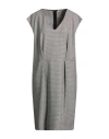 Diana Gallesi Woman Midi Dress Black Size 16 Polyester, Viscose, Elastane In Gray