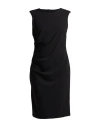 Diana Gallesi Woman Midi Dress Black Size 8 Polyester, Elastane In Black