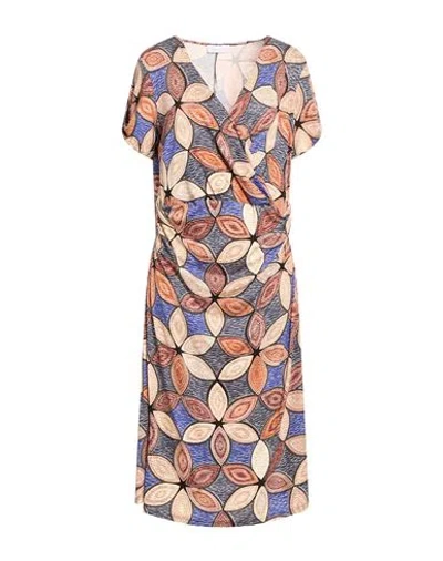 Diana Gallesi Woman Midi Dress Blue Size Xl Viscose, Elastane