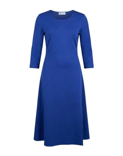 Diana Gallesi Woman Midi Dress Bright Blue Size 10 Viscose, Polyamide, Elastane