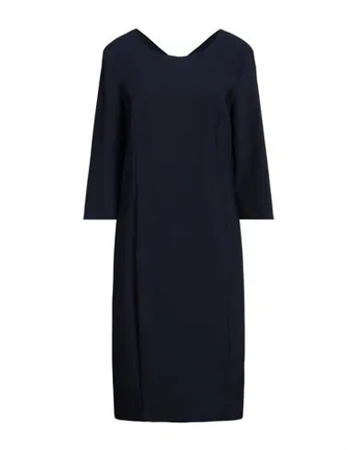 Diana Gallesi Woman Midi Dress Midnight Blue Size 12 Polyester, Elastane