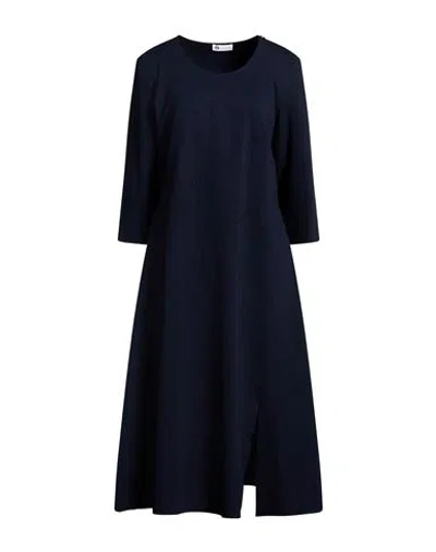 Diana Gallesi Woman Midi Dress Navy Size 14 Viscose, Polyamide, Elastane In Black