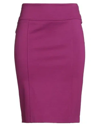 Diana Gallesi Woman Midi Skirt Mauve Size 10 Viscose, Polyamide, Elastane In Purple