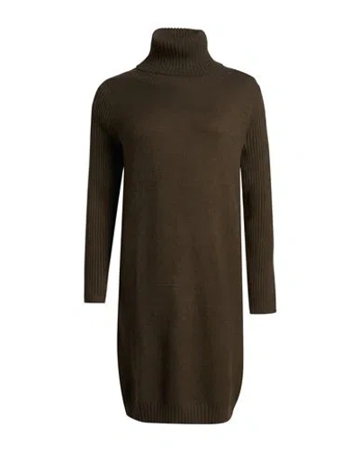 Diana Gallesi Woman Mini Dress Dark Green Size S Viscose, Polyester, Polyamide