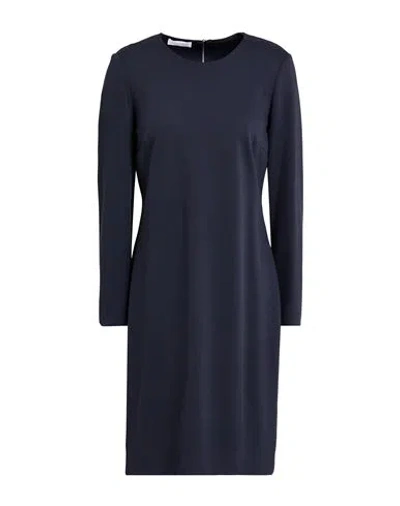 Diana Gallesi Woman Mini Dress Midnight Blue Size 14 Viscose, Polyamide, Elastane