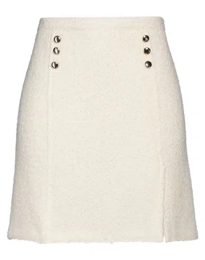 Diana Gallesi Woman Mini Skirt Ivory Size 12 Cotton, Wool, Polyester, Acrylic