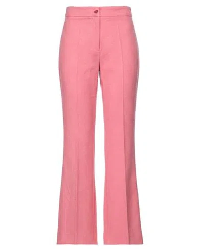 Diana Gallesi Woman Pants Antique Rose Size 6 Polyester, Viscose, Wool, Elastane In Pink