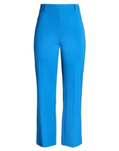Diana Gallesi Woman Pants Azure Size 12 Viscose, Polyamide, Elastane In Blue