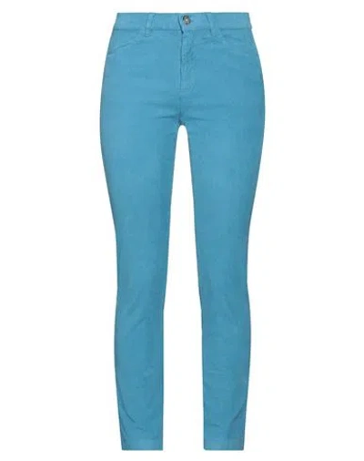 Diana Gallesi Woman Pants Azure Size 14 Cotton, Elastane In Blue