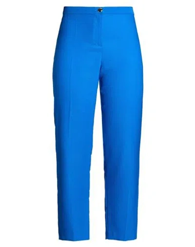 Diana Gallesi Woman Pants Bright Blue Size 12 Polyester