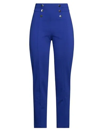 Diana Gallesi Woman Pants Bright Blue Size 4 Viscose, Polyamide, Elastane
