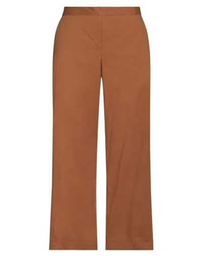 Diana Gallesi Woman Pants Brown Size 10 Cotton, Elastane