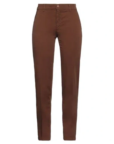 Diana Gallesi Woman Pants Brown Size 6 Cotton, Elastane