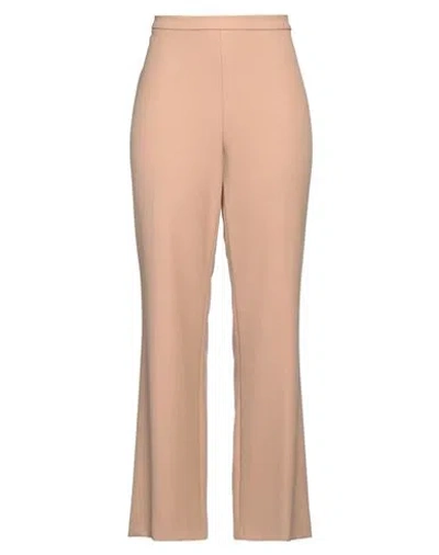 Diana Gallesi Woman Pants Camel Size 16 Polyester, Viscose, Wool, Elastane