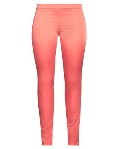 Diana Gallesi Woman Pants Coral Size 6 Viscose, Polyester, Elastane In Red