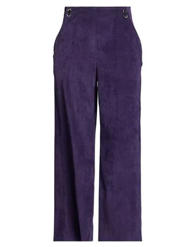 Diana Gallesi Woman Pants Dark Purple Size 2 Polyester, Polyamide, Elastane