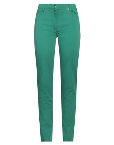 Diana Gallesi Woman Pants Emerald Green Size 4 Cotton, Elastane