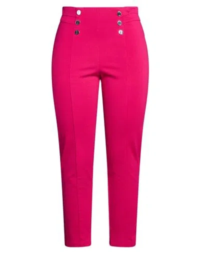 Diana Gallesi Woman Pants Fuchsia Size 10 Viscose, Polyamide, Elastane In Pink