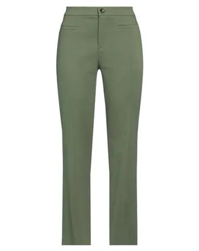 Diana Gallesi Woman Pants Green Size 8 Cotton, Viscose, Elastane