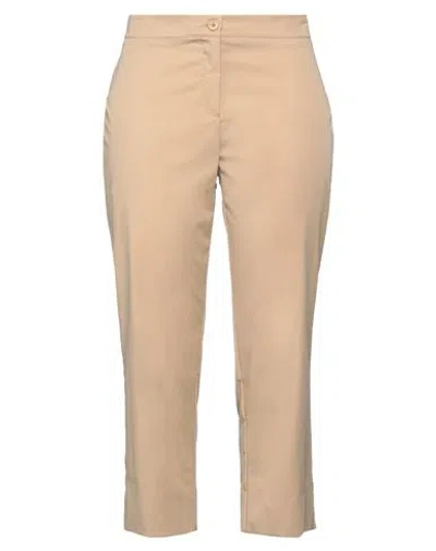 Diana Gallesi Woman Pants Khaki Size 10 Cotton, Polyamide, Elastane In Beige