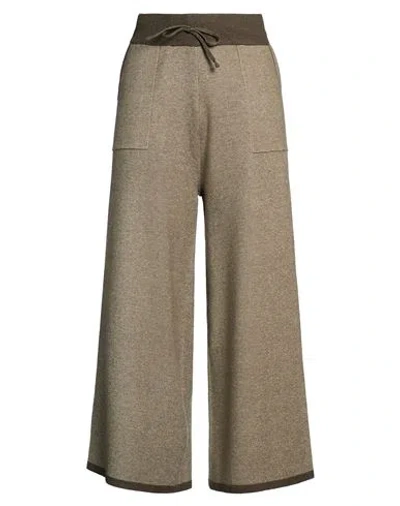 Diana Gallesi Woman Pants Military Green Size L Viscose, Polyester, Polyamide In Brown