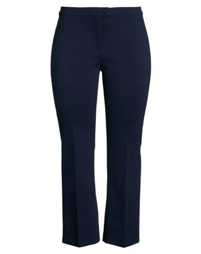 Diana Gallesi Woman Pants Navy Size 12 Viscose, Polyamide, Elastane In Blue