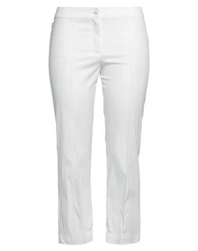 Diana Gallesi Woman Pants Off White Size 12 Cotton, Polyamide, Elastane