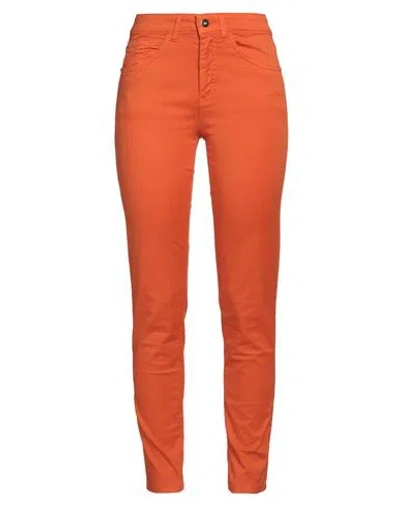 Diana Gallesi Woman Pants Orange Size 4 Cotton, Elastane