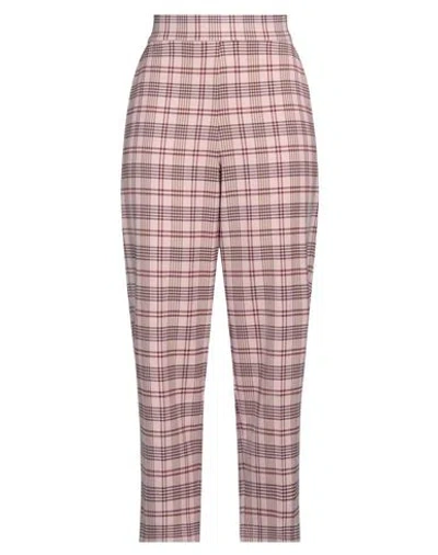 DIANA GALLESI DIANA GALLESI WOMAN PANTS PINK SIZE 8 POLYESTER, VISCOSE, ELASTANE
