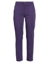 Diana Gallesi Woman Pants Purple Size 6 Cotton, Elastane In Purple