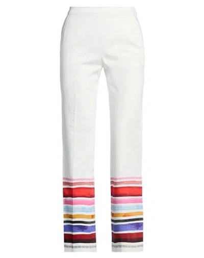 Diana Gallesi Woman Pants White Size 8 Cotton, Elastane