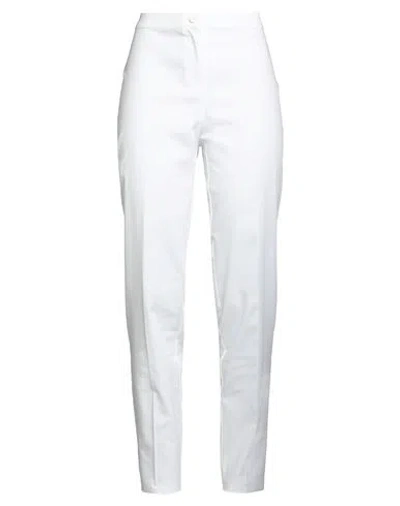 Diana Gallesi Woman Pants White Size 8 Cotton, Polyester, Elastane