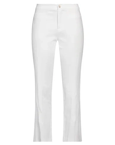 Diana Gallesi Woman Pants White Size 10 Cotton, Viscose, Elastane