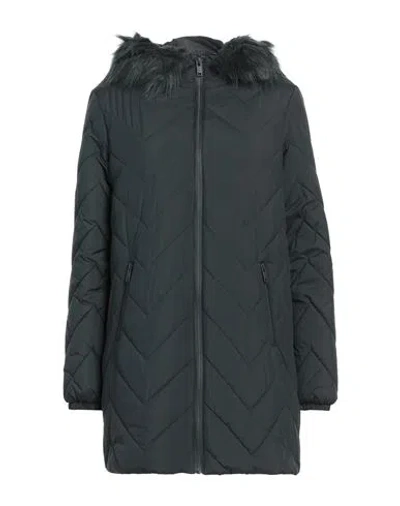 Diana Gallesi Woman Puffer Dark Green Size 6 Polyester, Acrylic