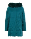 Diana Gallesi Woman Puffer Deep Teal Size 14 Polyester In Green