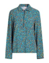 Diana Gallesi Woman Shirt Azure Size 8 Viscose In Black