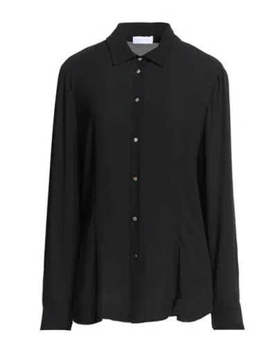 Diana Gallesi Woman Shirt Black Size 14 Polyester In Gold
