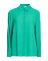 Diana Gallesi Woman Shirt Green Size 16 Polyester In Green