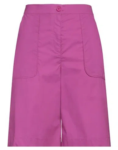 Diana Gallesi Woman Shorts & Bermuda Shorts Garnet Size 10 Cotton In Red