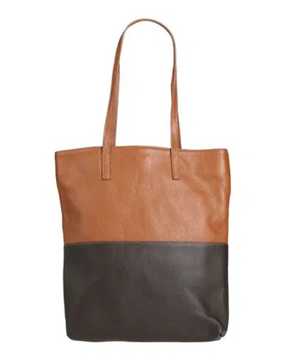 Diana Gallesi Woman Shoulder Bag Dark Brown Size - Leather