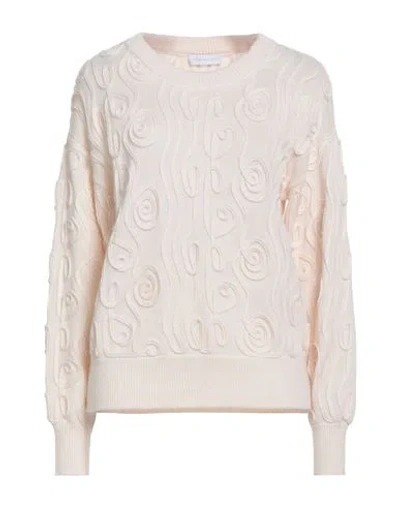 Diana Gallesi Woman Sweater Beige Size M Wool, Acrylic, Polyamide In Sand