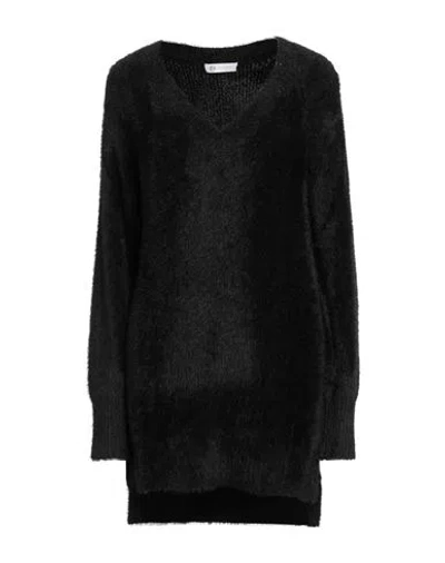 Diana Gallesi Woman Sweater Black Size L Recycled Polyacrylic, Polyester, Metallic Fiber