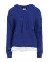 Diana Gallesi Woman Sweater Bright Blue Size L Acrylic, Polyester, Polyamide In Blue